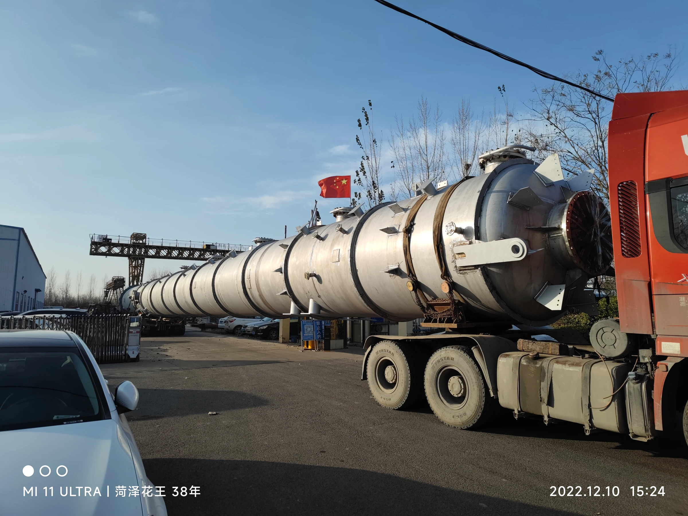 工艺塔器交付实景,不代表具体吸收工艺或内件结构